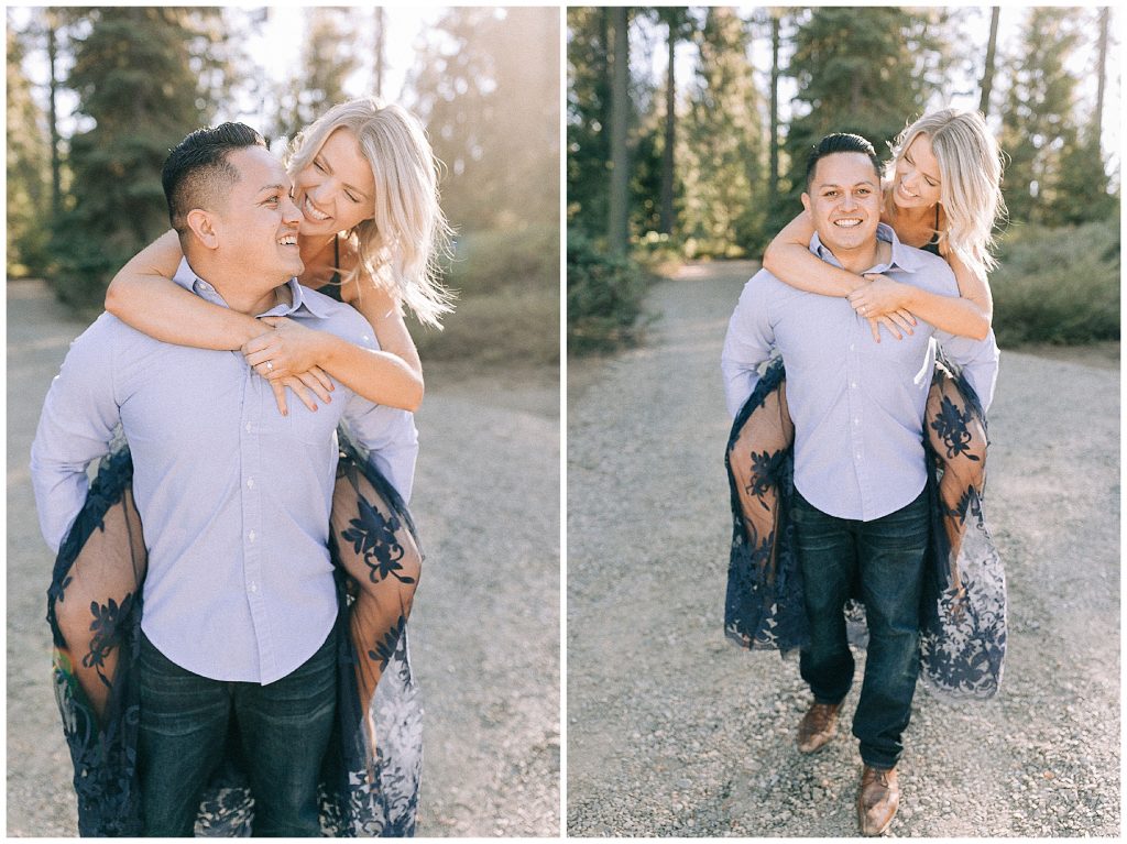 piggy back engagement photos 