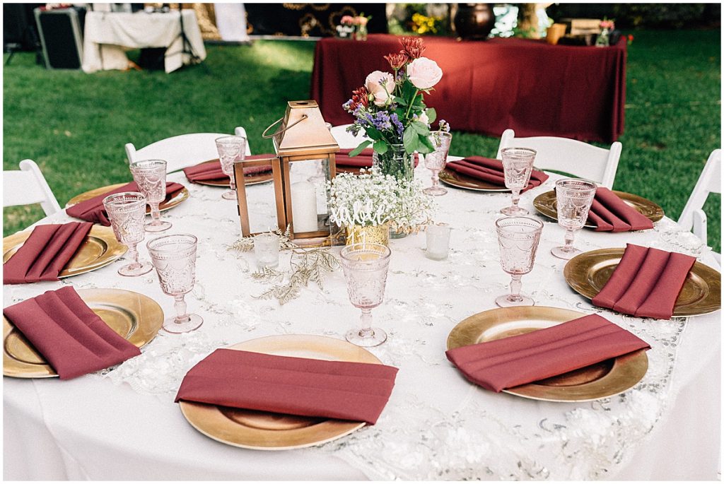 wedding reception table settings 