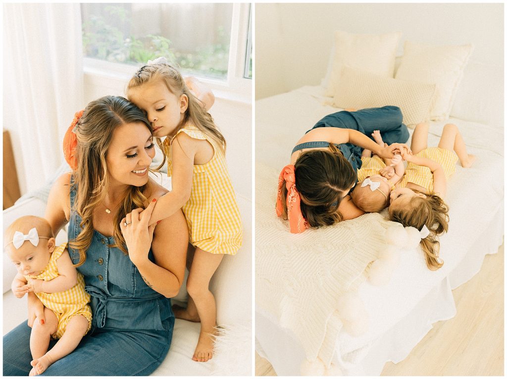 mother with daughters session
